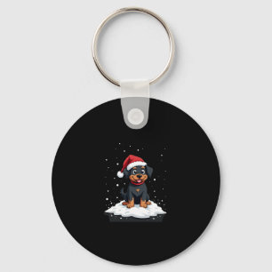 Black Labrador Christmas Santa Hat Xmas Pajama T-S Key Ring