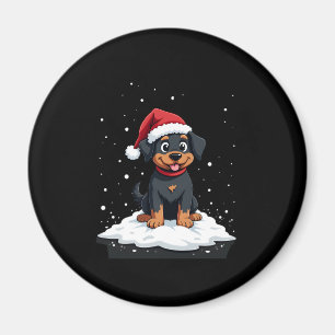 Black Labrador Christmas Santa Hat Xmas Pajama T-S Magnet