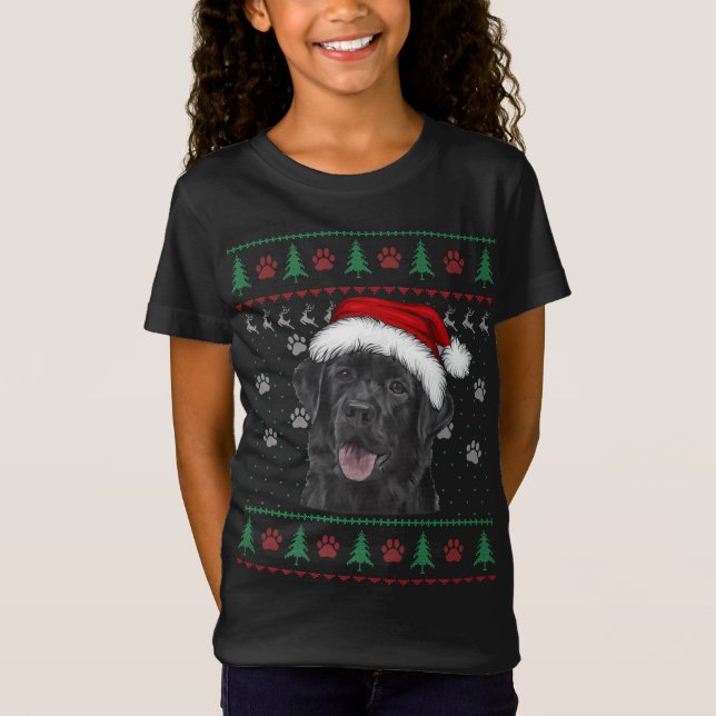 Black Labrador Christmas Ugly Sweater Funny Dog Lo (Front)