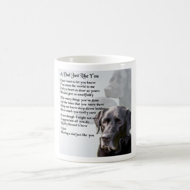 Black Labrador  Dad Poem Coffee Mug (Center)