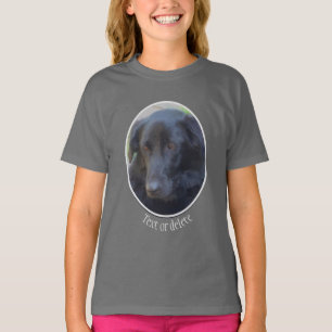 Black Labrador Dog Art Personalised T-Shirt