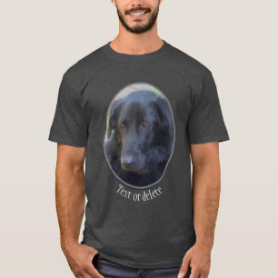 Black Labrador Dog Art Personalised T-Shirt