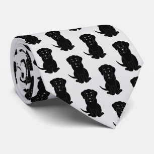 Black Labrador Dog Design Tie