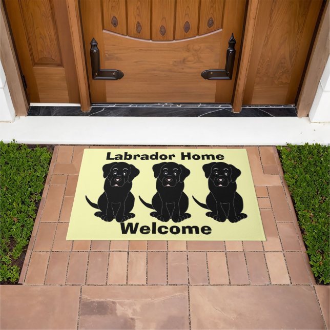 Black Labrador Dog Doormat (Outdoor)
