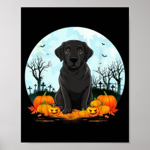 Black Labrador Dog Lovers Boys Girls Halloween Poster