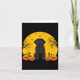 Black Labrador Dog Lovers Men Women Kids Halloween Card