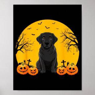 Black Labrador Dog Lovers Men Women Kids Halloween Poster