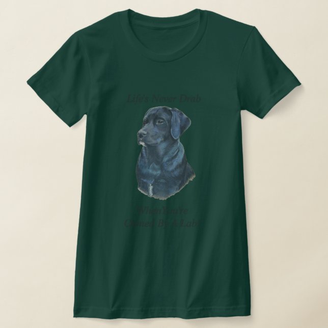 black labrador dog portrait original fun slogan T-Shirt (Laydown)