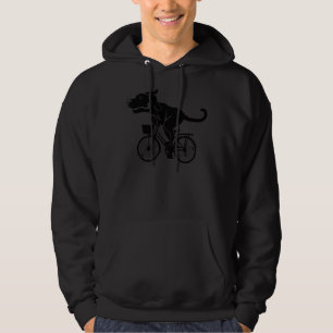 Black Labrador Dog Riding Bike Hoodie