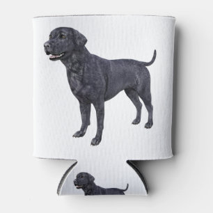 Black Labrador Dog Standing Can Cooler