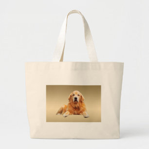 Black Labrador Dog Water Colour Art Painting Large Tote Bag
