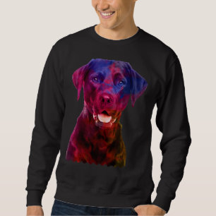 Black Labrador Dog Watercolor Labrador Retriever Sweatshirt