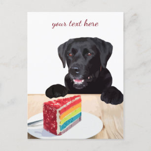 Black Labrador - Happy Birthday - Thank You - Dog Postcard