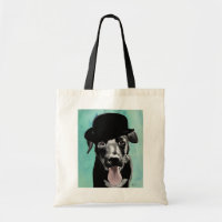 Black Labrador in Bowler Hat