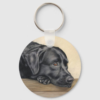 Black labrador key ring