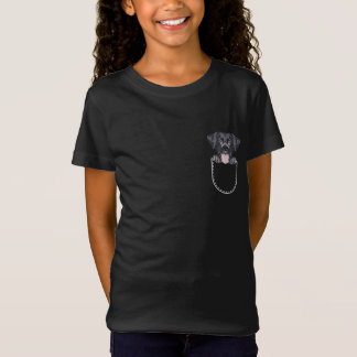Black Labrador, Lab In The Breast Pocket T-Shirt