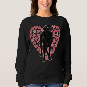 Black Labrador Owner Animal Pet Hearts Dog  Black  Sweatshirt