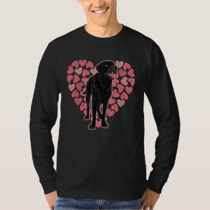 Black Labrador Owner Animal Pet Hearts Dog   Black T-Shirt