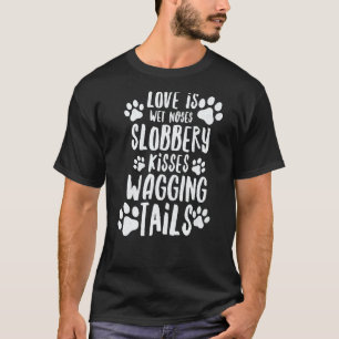 Black Labrador Paw Retriever Love My Dog Saying Qu T-Shirt