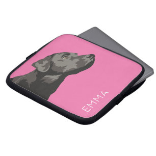 Black Labrador Personalised Laptop Sleeve