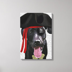 Black Labrador Pirate Canvas Print