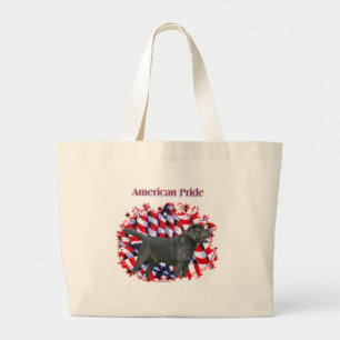 Black Labrador Pride Large Tote Bag