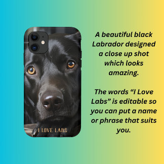 Black Labrador puppy  Case-Mate iPhone Case