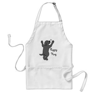 Black Labrador Puppy Hug Standard Apron