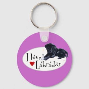 Black Labrador Puppy Key Ring