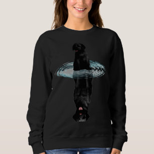 Black Labrador Reflection For Dog Owner Sweatshirt