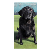 Black Labrador Retriever Arleigh on the Coast Art