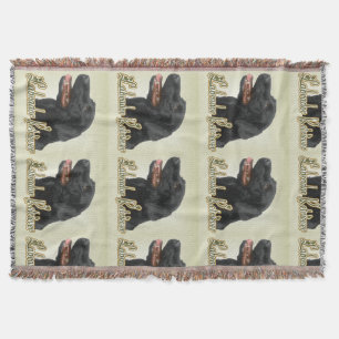 Black Labrador Retriever Art Gifts Throw Blanket
