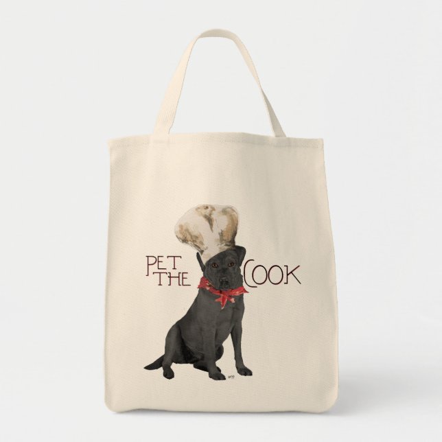 Black Labrador Retriever Chef Tote Bag (Front)