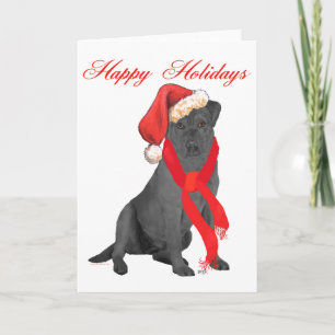 Black Labrador Retriever Christmas Holiday Card