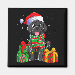 Black Labrador Retriever Christmas Lights Xmas Lab Magnet