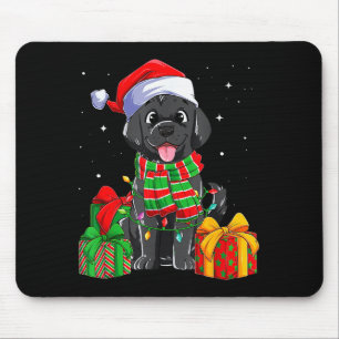 Black Labrador Retriever Christmas Lights Xmas Lab Mouse Pad