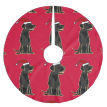 Black Labrador Retriever Christmas Tree Skirt