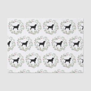Black Labrador Retriever Christmas Wreath Dog Tissue Paper