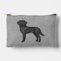 Black Labrador Retriever Cute Cartoon Lab Dog Grey
