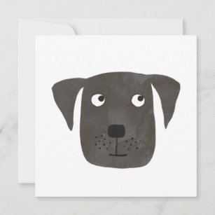 Black Labrador Retriever Dog Birthday Card