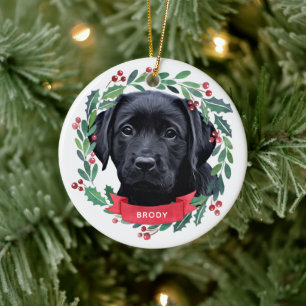 Black Labrador Retriever Dog Lover Christmas Ceramic Tree Decoration