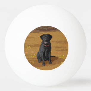 Black Labrador Retriever Dog Lover Gift Ping Pong Ball
