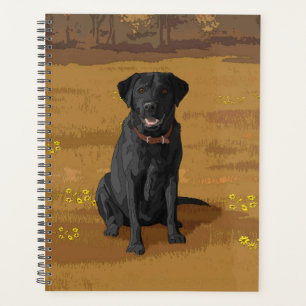 Black Labrador Retriever Dog Lover Gift Planner