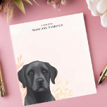 Black Labrador Retriever Dog Personalised Name Notepad<br><div class="desc">Celebrate your love for Labs with this handsome, personalised notepad. A beautifully detailed illustration of a black Labrador Retriever gazes out from the lower-left corner. The soft, neutral background complements the dog's rich coat. Add your own custom text to make this notepad a unique and cherished item. Perfect for dog...</div>