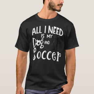 Black Labrador Retriever Dog Soccer Player Saying T-Shirt
