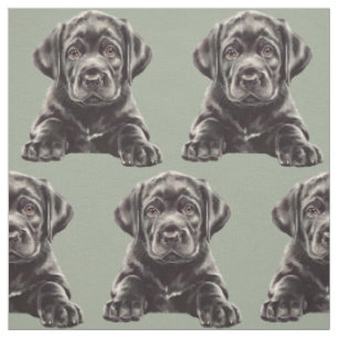 Black Labrador Retriever Fabric