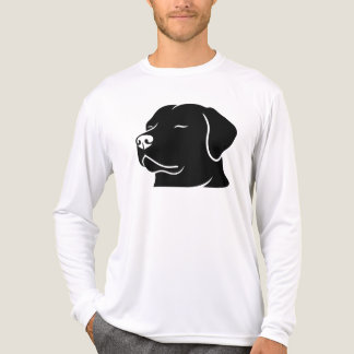 Black Labrador Retriever Face Silhouette Tri-Blend Shirt