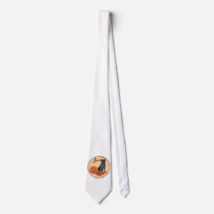 Black Labrador Retriever Halloween Tie