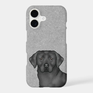 Black Labrador Retriever Head Dog Lover Grey