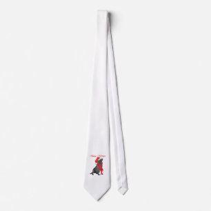 Black Labrador Retriever Holiday Greetings Tie